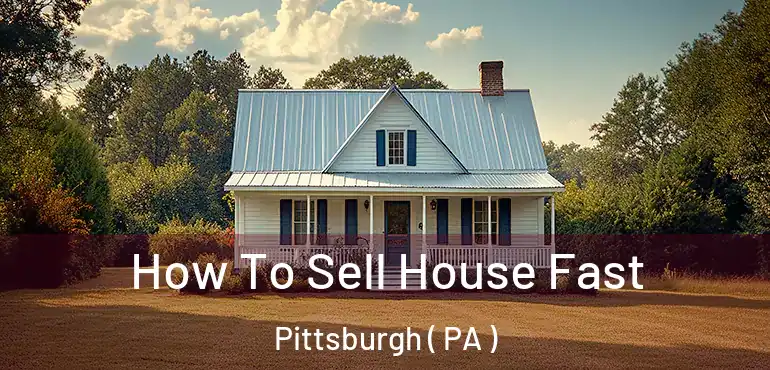 How To Sell House Fast Pittsburgh ( PA )