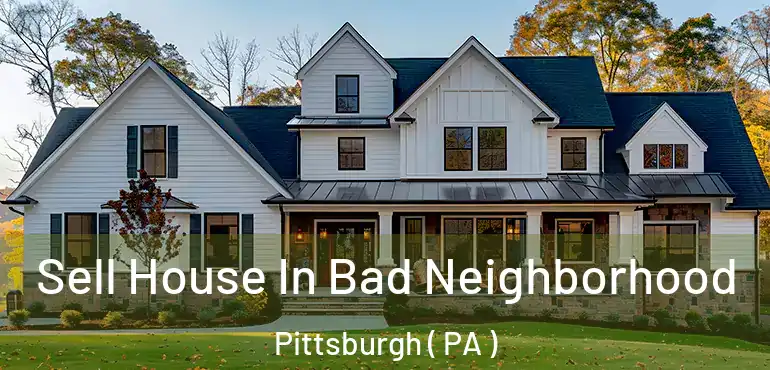  Sell House In Bad Neighborhood Pittsburgh ( PA )